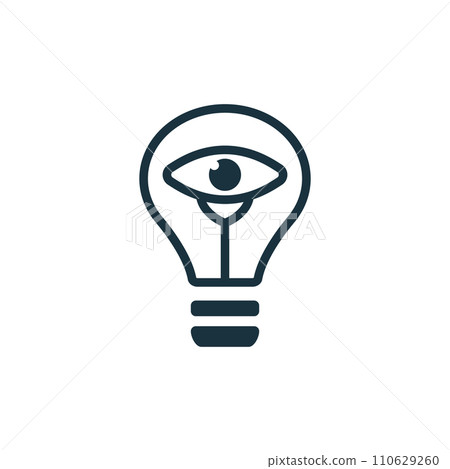 Visionary icon. Simple creative element. Filled monochrome Visionary icon for templates, infographics and banners 110629260