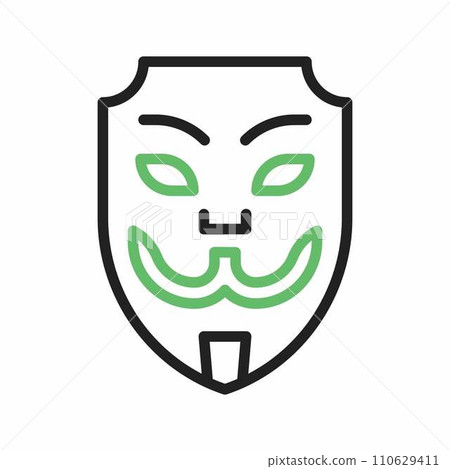 Hacker Mask icon vector image. Hacker Mask icon vector image. 110629411
