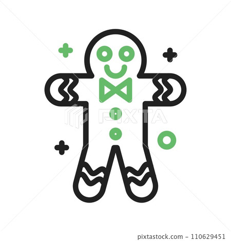 Ginger Bread icon vector image. Ginger Bread icon vector image. 110629451