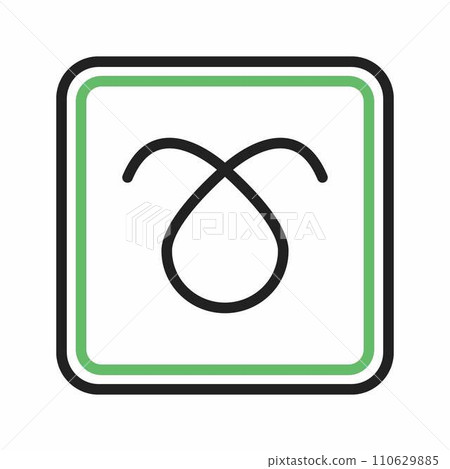 Curly Loop icon vector image. Curly Loop icon vector image. 110629885