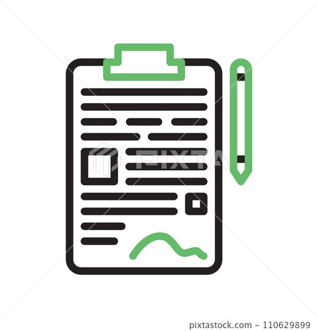 Contract icon vector image. 110629899