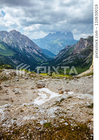landscape with mountains, clouds and rocks landscape with mountains, clouds and rocks 110630019