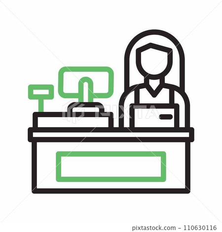 Cashier icon vector image. 110630116