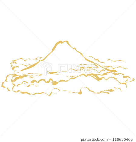 金山和雲彩插畫素材向量 金山和雲彩插畫素材向量 110630462