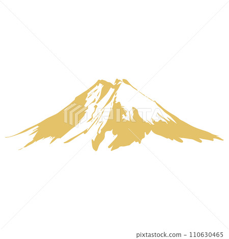 Golden mountain and cloud illustration material vector 110630465