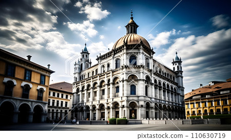 Piazza Santa Maria del Fiore, Florence, Italy. AI generated Piazza Santa Maria del Fiore, Florence, Italy. AI generated 110630719