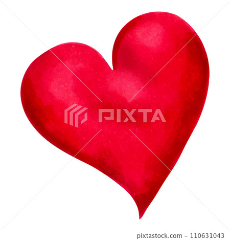 Red heart.Design element for Valentine's day,Mother's day.Watercolor and marker illustration.For holiday design,card,carnival,birthday and children's illustration.Love.Hand drawn art. Red heart.Design element for Valentine's day,Mother's day.Watercolor and marker illustration.For holiday design,card,carnival,birthday and children's illustration.Love.Hand drawn art. 110631043