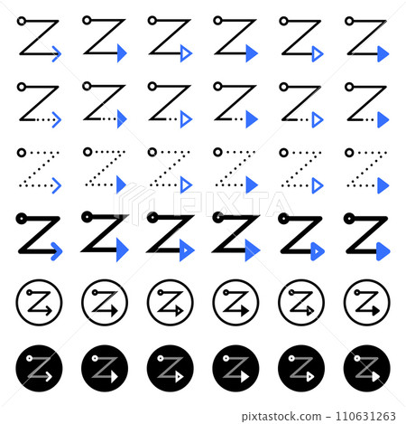 Arrow icon related to connection and flow. Arrow icon related to connection and flow. 110631263