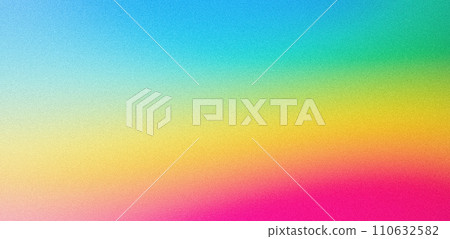 Abstract grainy vibrant color gradient background pink blue yellow green noise texture banner backdrop design 110632582