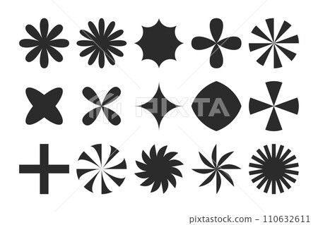Brutalist abstract geometric shape set Brutalist abstract geometric shape set 110632611