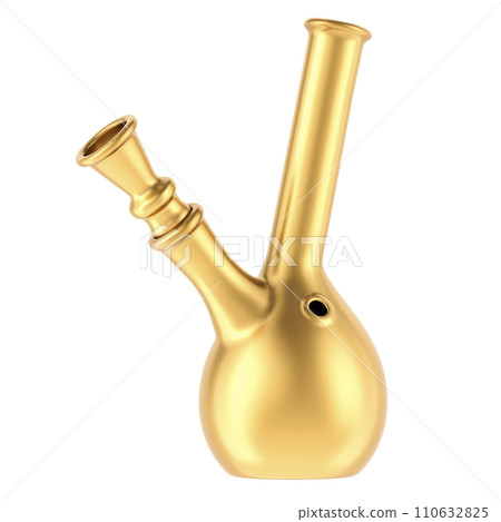 Gold Bong, bong for smoking. 3D rendering Gold Bong, bong for smoking. 3D rendering 110632825