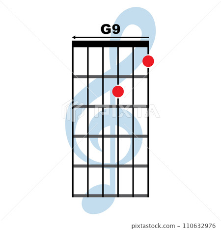 G9 guitar chord icon 110632976