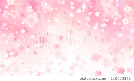 Beautiful illustration background of watercolor cherry blossom flowers Beautiful illustration background of watercolor cherry blossom flowers 110633572