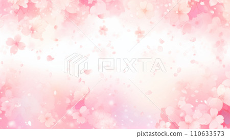 Beautiful illustration background of watercolor cherry blossom flowers Beautiful illustration background of watercolor cherry blossom flowers 110633573