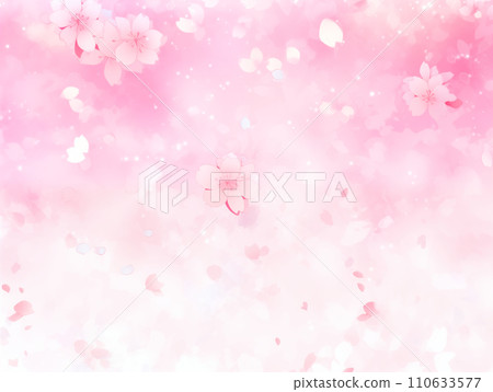 Beautiful illustration background of watercolor cherry blossom flowers 110633577