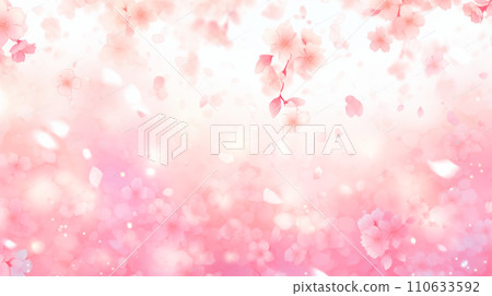 水彩櫻花花的美麗插畫背景 110633592