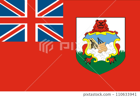 Flag of Bermuda. the Bermudas or Somers Isles. National Bermuda flag Flag of Bermuda. the Bermudas or Somers Isles. National Bermuda flag 110633941
