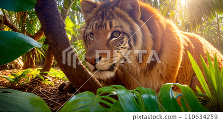 Predator in wild jungle 110634259
