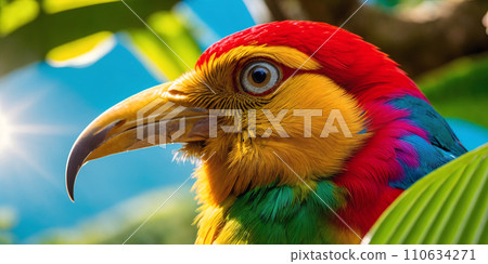 Tropical bird in wild jungle 110634271