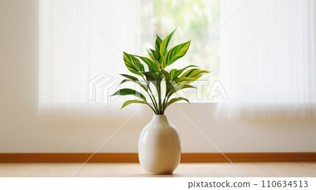 Simple room, plants and sunshine room, plants and sunshine AI generated image 110634513