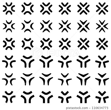 Vector illustration set of anger marks 110634773