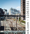 Railway tracks and cityscape near Shimoitabashi Station on the Tobu Tojo Line 110635581