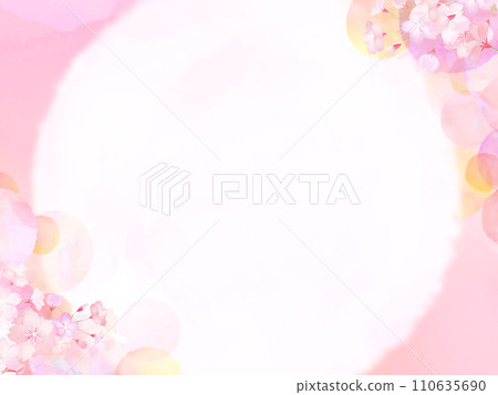 像水彩畫一樣的春天背景素材 110635690