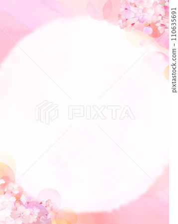 像水彩畫一樣的春天背景素材 110635691