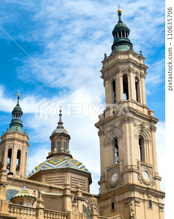 Basilica and cathedral of El Pilar, Zaragoza, Spain. Basilica and cathedral of El Pilar, Zaragoza, Spain. 110635706