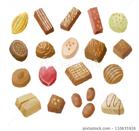 Hand-painted chocolate set Hand-painted chocolate set 110635926