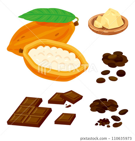 Chocolate raw materials and chocolate bars 110635973