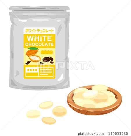 bag of white chocolate 110635986