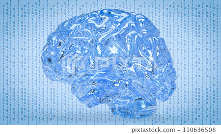 The Brain on digital Background for machine... - Stock Illustration ...