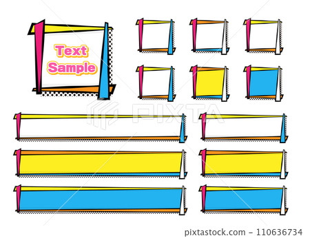 流行色和久美木風格方形標題底座擦拭框(3 色套裝) 流行色和久美木風格方形標題底座擦拭框(3 色套裝) 110636734