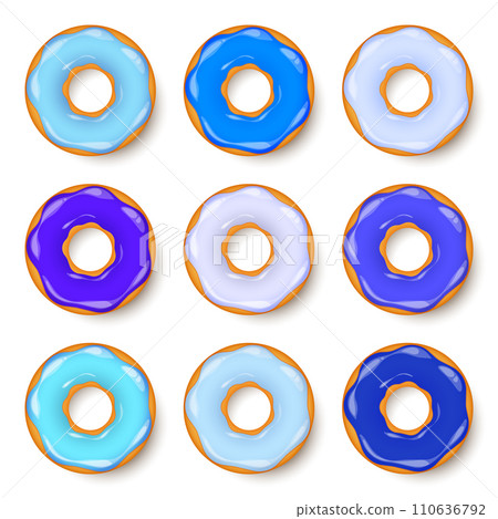 Donut, begel with cream. Cookies,cookie cake set. Sweet dessert with sugar and caramel. Tasty breakfast cooking. Cafateria food, snack. Coffee shop.Vector illustration. Donut, begel with cream. Cookies,cookie cake set. Sweet dessert with sugar and caramel. Tasty breakfast cooking. Cafateria food, snack. Coffee shop.Vector illustration. 110636792