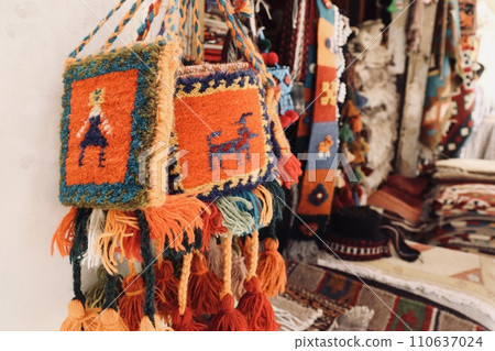 Embroidered souvenirs sold at Shiraz market Embroidered souvenirs sold at Shiraz market 110637024