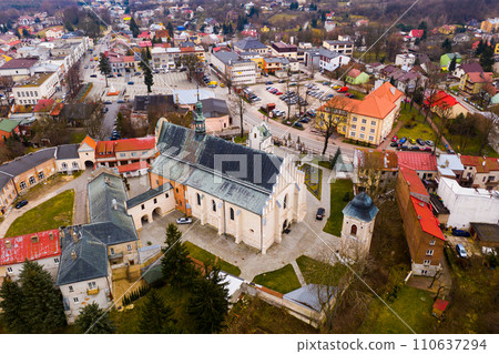 Panoramic view from above on the city Krasnik.  110637294