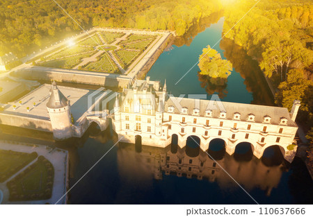 Aerial view of Chateau de Chenonceau 110637666