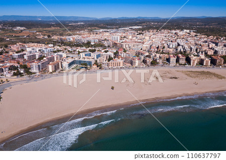 Aerial view of Torredembarra, Spain 110637797