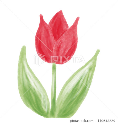 Hand-painted tulip 110638229