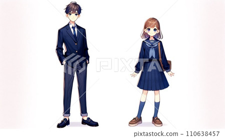 Student whole body illustration 110638457