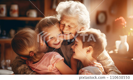 孫子微笑著擁抱奶奶 奶奶擁抱孫子 AI 生成的圖像 孫子微笑著擁抱奶奶 奶奶擁抱孫子 AI 生成的圖像 110638550