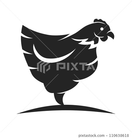 Hen Logo template Isolated. Brand Identity. Icon Abstract Vector graphic Hen Logo template Isolated. Brand Identity. Icon Abstract Vector graphic 110638618