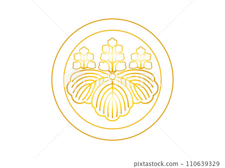 Five-seven paulownia gold on the shade circle 110639329