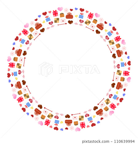 colorful heart pattern frame colorful heart pattern frame 110639994