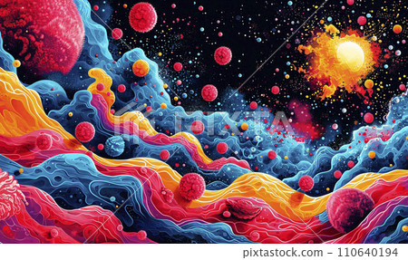 abstract background of cells abstract background of cells 110640194