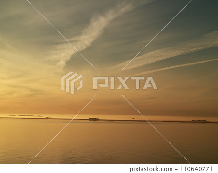 Small islands in the Baltic Sea seen from a boat 110640771