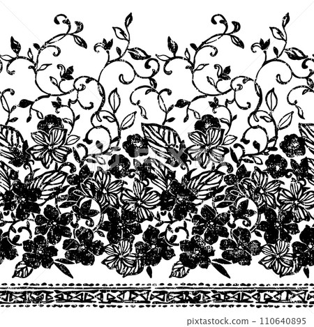 美麗的花卉圖案，非常適合紡織品和背景， 110640895