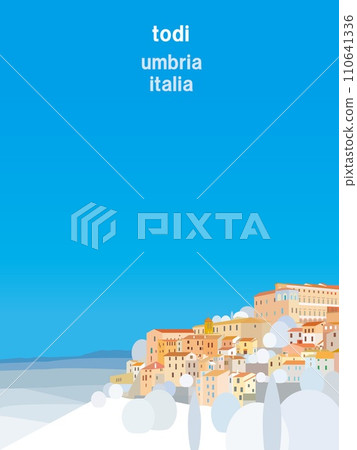 todi todi umbria italy italia winter landscape todi todi umbria italy italia winter landscape 110641336
