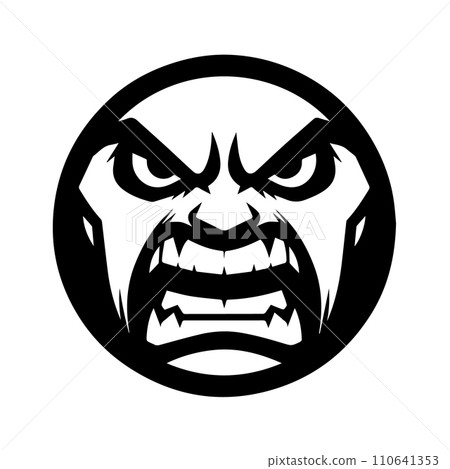 Angry Face Vector Design 110641353